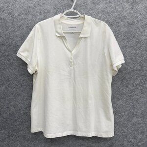 Croft & Barrow Women's Top Activewear Tennis Golf Pickleball, White, Size 1X